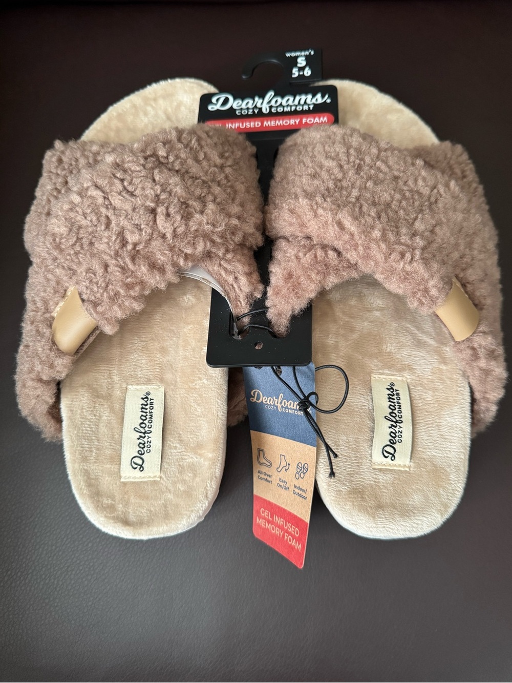 Dearfoams Cozy Comfort Women's Crossband
Slide Slippers